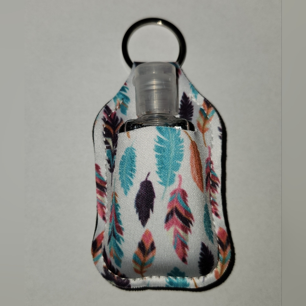 Key chain and hand sanitizer bottle